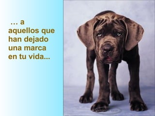 …   a aquellos que han dejado  una marca en tu vida... 