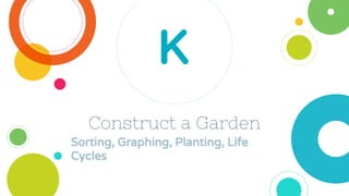 Construct a Garden
Sorting, Graphing, Planting, Life
Cycles
K
 