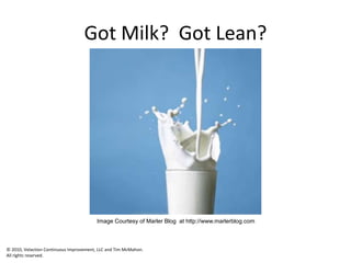 Got Milk?  Got Lean?Image Courtesy of Marler Blog  at http://www.marlerblog.com