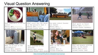 Visual Question Answering
https://avisingh599.github.io/deeplearning/visual-qa/
 