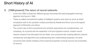 Artificial Intelligence - Past, Present and Future