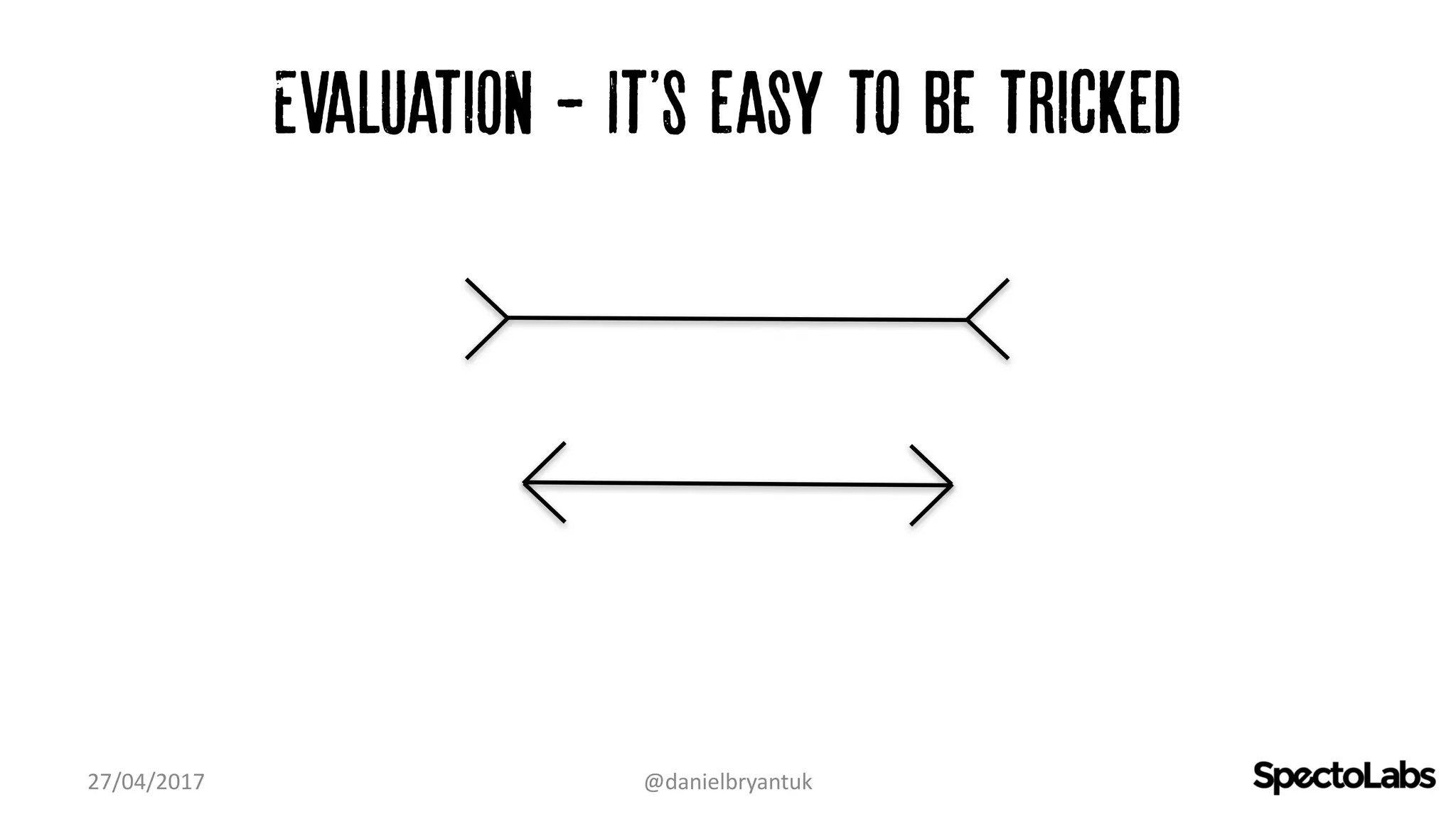 Evaluation - It'S easy to be tricked
27/04/2017 @danielbryantuk
 