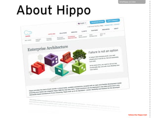 follow the Hippo trail
OneHippo @ Goto
About Hippo
 