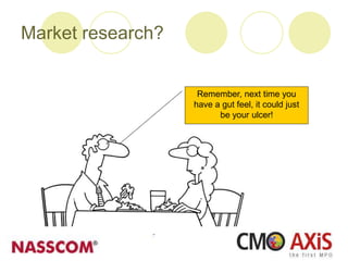 Market research?
Remember, next time you
have a gut feel, it could just
be your ulcer!
 
