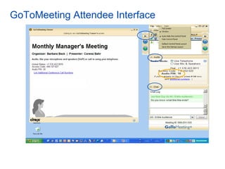 GoToMeeting Attendee Interface 