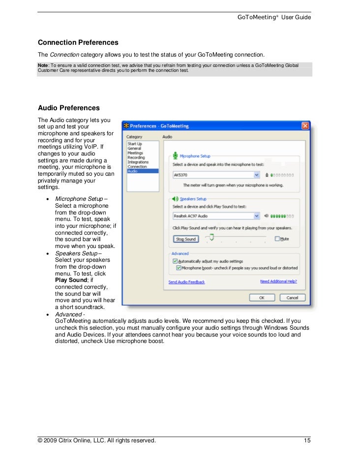 gotomeeting test camera