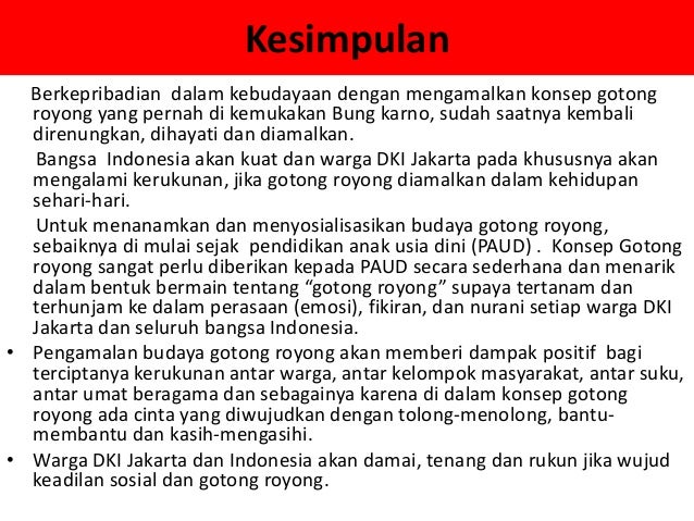 Musni Umar Gotong Royong Dan Kerukunan Masyarakat Dki Jakarta