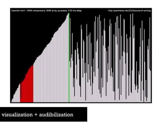 visualization + audibilization  