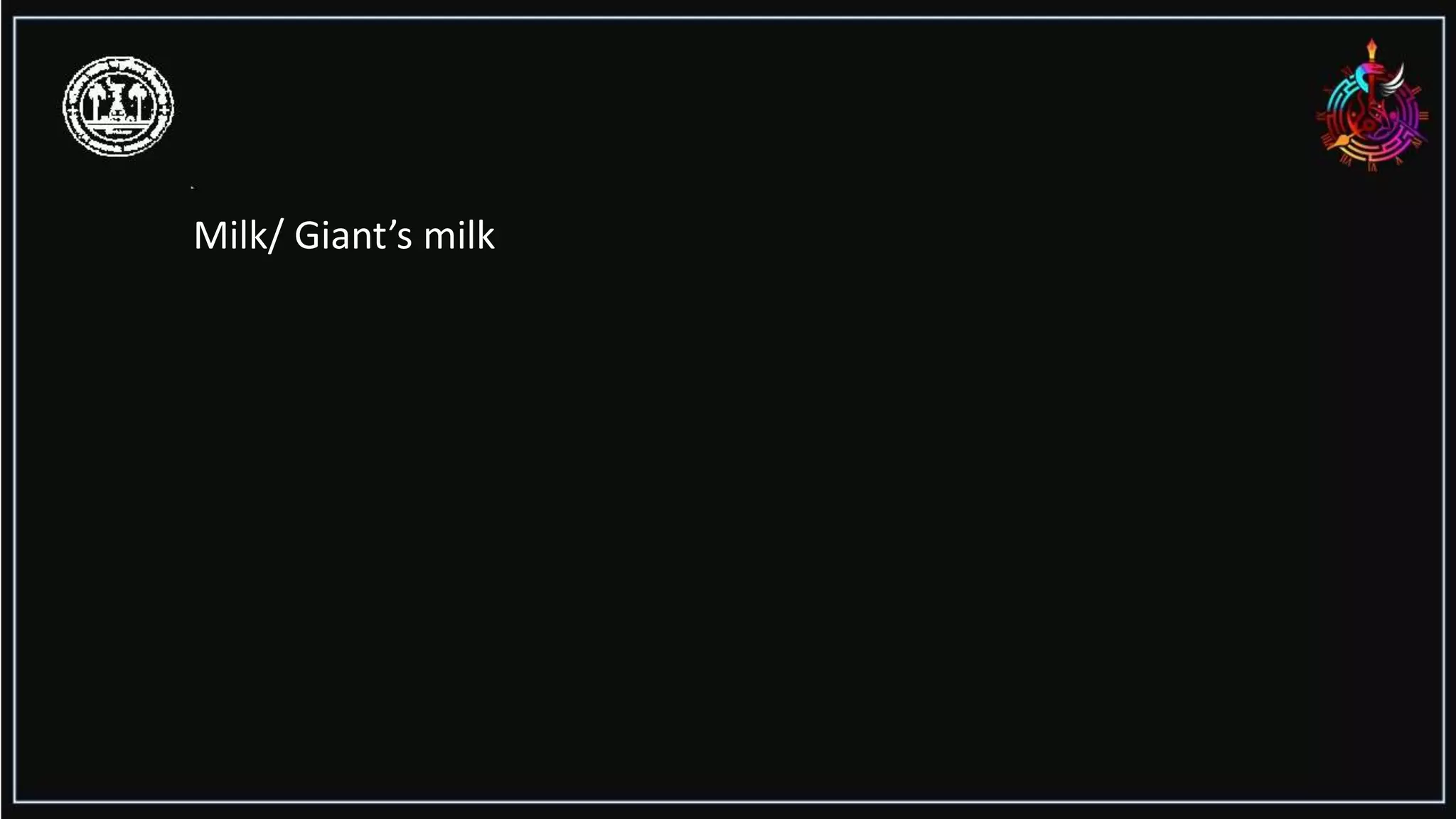 Milk/ Giant’s milk
 