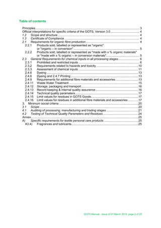 Gots manual 01-march2014 | PDF