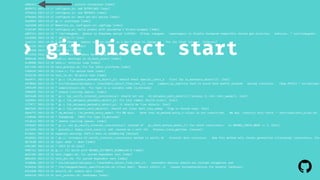 a98e343 2013-12-17 vm_trace.c: isolate exceptions [nobu] 
8859ff1 2013-12-17 configure.in: add $CPPFLAGS [nobu] 
2f346cb 2013-12-17 configure.in: use $DTRACE [nobu] 
ef9ea04 2013-12-17 configure.in: move opt-dir option [nobu] 
5ea9849 2013-12-17 gc.c: prototype [nobu] 
7a24660 2013-12-17 Makefile.in, configure.in: cppflags [nobu] 
7c51c8f 2013-12-17 configure.in: build probes with systemtap's dtrace wrapper [tmm1] 
e80f2c1 2013-12-16 * lib/rubygems: Update to RubyGems master 1c5f4b3. Allows rubygems repackagers to disable backward-compatible shared gem directory behavior. * test/rubygems: 
45c858d 2013-12-16 * 2013-12-17 [svn] 
14e213c 2013-12-16 * NEWS (RDoc): Update version number so I don't have to change it for the final release. [drbrain] 
26e425e 2013-12-16 hash.c: typo [nobu] 
4210568 2013-12-16 fix typos [kazu] 
9931920 2013-12-16 * NEWS: mention about Hash#reject. [nobu] 
0988148 2013-12-16 hash.c: warnings in rb_hash_reject [nobu] 
6cd0d06 2013-12-16 hash.c: refactor loop [nobu] 
62c7356 2013-12-16 test_process.rb: fix for 32bit platforms [nobu] 
c560193 2013-12-16 class.c: fix option hash [nobu] 
5515c56 2013-12-16 test_io.rb: IO.write test [nobu] 
9ae9f7c 2013-12-16 * gc.c (rb_objspace_markable_object_p): should check special_const_p first (by is_markable_object()). [ko1] 
d4f80bd 2013-12-16 * ext/objspace/objspace.c (reachable_object_from_root_i): use compare_by_identity hash to avoid hash modify problem during iteration. [Bug #9252] * ext/objspac 
295fe99 2013-12-16 * sample/exyacc.rb: Fix typo in a variable name [a_matsuda] 
f89bd95 2013-12-16 * remove trailing spaces. [nobu] 
8d254db 2013-12-16 * gc.c (gc_verify_internal_consistency): should not use rb_objspace_each_objects() because it call rest_sweep(). [ko1] 
1a209e4 2013-12-16 * gc.c (rb_objspace_markable_object_p): fix last commit (build error). [ko1] 
1779f77 2013-12-16 * gc.c (rb_objspace_markable_object_p): it should be live objects. [ko1] 
60b7bd2 2013-12-16 * gc.c (rb_objspace_each_objects): should not clear dont_lazy_sweep flag in nested case. [ko1] 
d8eb7f3 2013-12-16 * vm_method.c (rb_method_entry_make): fix WB miss. Note that rb_method_entry_t::klass is not constified. We may constify this field. * test/ruby/test_alias.rb: 
c3405de 2013-12-16 * ChangeLog: [DOC] Fix typo [a_matsuda] 
4fcdce3 2013-12-16 * remove trailing spaces. [nobu] 
c979a67 2013-12-16 * gc.c: use gc_verify_internal_consistency() instead of gc_check_before_marks_i() for check consistency on RGENGC_CHECK_MODE >= 2. [ko1] 
2a73294 2013-12-16 * process.c (make_clock_result): add :second as a unit for Process.clock_gettime. [naruse] 
b7cbdcc 2013-12-16 suppress warning: SAFE=3 does no sandboxing [naruse] 
dfa892a 2013-12-16 * gc.c: introduce GC.verify_internal_consistency method to verify GC internal data structure. Now this method only checks geneartion (old/young) consistency. [ko 
d87de08 2013-12-16 typo: wheb -> when [tmm1] 
ef6c90f 2013-12-16 * 2013-12-16 [svn] 
99df7a1 2013-12-16 gc.c: fix build with RGENGC_ESTIMATE_OLDMALLOC=0 [tmm1] 
0e52301 2013-12-15 test_logger.rb: fix system dependent test [nobu] 
0bb4934 2013-12-15 test_dir.rb: fix system dependent test [nobu] 
1448b0a 2013-12-15 * ext/objspace/objspace.c (reachable_object_from_root_i): reachable objects should not include categories and 
6c9a3cb 2013-12-15 * lib/rubygems/basic_specification.rb (class Gem): Revert r44213, it causes SystemStackError for bundler [drbrain] 
! 
b3348dd 2013-12-14 envutil.rb: reduce wait [nobu] 
b464418 2013-12-14 test_process.rb: handshake [nobu] 
› git bisect start 
 