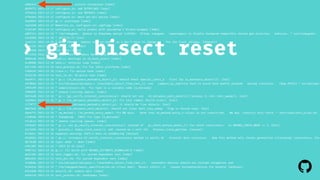 a98e343 2013-12-17 vm_trace.c: isolate exceptions [nobu] 
8859ff1 2013-12-17 configure.in: add $CPPFLAGS [nobu] 
2f346cb 2013-12-17 configure.in: use $DTRACE [nobu] 
ef9ea04 2013-12-17 configure.in: move opt-dir option [nobu] 
5ea9849 2013-12-17 gc.c: prototype [nobu] 
7a24660 2013-12-17 Makefile.in, configure.in: cppflags [nobu] 
7c51c8f 2013-12-17 configure.in: build probes with systemtap's dtrace wrapper [tmm1] 
e80f2c1 2013-12-16 * lib/rubygems: Update to RubyGems master 1c5f4b3. Allows rubygems repackagers to disable backward-compatible shared gem directory behavior. * test/rubygems: 
45c858d 2013-12-16 * 2013-12-17 [svn] 
14e213c 2013-12-16 * NEWS (RDoc): Update version number so I don't have to change it for the final release. [drbrain] 
26e425e 2013-12-16 hash.c: typo [nobu] 
4210568 2013-12-16 fix typos [kazu] 
9931920 2013-12-16 * NEWS: mention about Hash#reject. [nobu] 
0988148 2013-12-16 hash.c: warnings in rb_hash_reject [nobu] 
6cd0d06 2013-12-16 hash.c: refactor loop [nobu] 
62c7356 2013-12-16 test_process.rb: fix for 32bit platforms [nobu] 
c560193 2013-12-16 class.c: fix option hash [nobu] 
5515c56 2013-12-16 test_io.rb: IO.write test [nobu] 
9ae9f7c 2013-12-16 * gc.c (rb_objspace_markable_object_p): should check special_const_p first (by is_markable_object()). [ko1] 
d4f80bd 2013-12-16 * ext/objspace/objspace.c (reachable_object_from_root_i): use compare_by_identity hash to avoid hash modify problem during iteration. [Bug #9252] * ext/objspac 
295fe99 2013-12-16 * sample/exyacc.rb: Fix typo in a variable name [a_matsuda] 
f89bd95 2013-12-16 * remove trailing spaces. [nobu] 
8d254db 2013-12-16 * gc.c (gc_verify_internal_consistency): should not use rb_objspace_each_objects() because it call rest_sweep(). [ko1] 
1a209e4 2013-12-16 * gc.c (rb_objspace_markable_object_p): fix last commit (build error). [ko1] 
1779f77 2013-12-16 * gc.c (rb_objspace_markable_object_p): it should be live objects. [ko1] 
60b7bd2 2013-12-16 * gc.c (rb_objspace_each_objects): should not clear dont_lazy_sweep flag in nested case. [ko1] 
d8eb7f3 2013-12-16 * vm_method.c (rb_method_entry_make): fix WB miss. Note that rb_method_entry_t::klass is not constified. We may constify this field. * test/ruby/test_alias.rb: 
c3405de 2013-12-16 * ChangeLog: [DOC] Fix typo [a_matsuda] 
4fcdce3 2013-12-16 * remove trailing spaces. [nobu] 
c979a67 2013-12-16 * gc.c: use gc_verify_internal_consistency() instead of gc_check_before_marks_i() for check consistency on RGENGC_CHECK_MODE >= 2. [ko1] 
2a73294 2013-12-16 * process.c (make_clock_result): add :second as a unit for Process.clock_gettime. [naruse] 
b7cbdcc 2013-12-16 suppress warning: SAFE=3 does no sandboxing [naruse] 
dfa892a 2013-12-16 * gc.c: introduce GC.verify_internal_consistency method to verify GC internal data structure. Now this method only checks geneartion (old/young) consistency. [ko 
d87de08 2013-12-16 typo: wheb -> when [tmm1] 
ef6c90f 2013-12-16 * 2013-12-16 [svn] 
99df7a1 2013-12-16 gc.c: fix build with RGENGC_ESTIMATE_OLDMALLOC=0 [tmm1] 
0e52301 2013-12-15 test_logger.rb: fix system dependent test [nobu] 
0bb4934 2013-12-15 test_dir.rb: fix system dependent test [nobu] 
1448b0a 2013-12-15 * ext/objspace/objspace.c (reachable_object_from_root_i): reachable objects should not include categories and 
6c9a3cb 2013-12-15 * lib/rubygems/basic_specification.rb (class Gem): Revert r44213, it causes SystemStackError for bundler [drbrain] 
! 
b3348dd 2013-12-14 envutil.rb: reduce wait [nobu] 
b464418 2013-12-14 test_process.rb: handshake [nobu] 
› git bisect reset 
 