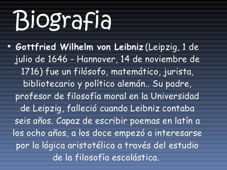 a biography of gottfried wilhelm von leibniz 1-16 of over 1,000 results for gottfried leibniz discourse on metaphysics and other essays (hackett classics) leibniz: an intellectual biography dec 1, 2011 by maria rosa antognazza paperback by freiherr von leibniz gottfried wilhelm and g h r parkinson paperback $342. a biography of gottfried wilhelm von leibniz 1-16 of over 1,000 results for gottfried leibniz discourse on metaphysics and other essays (hackett classics) leibniz: an intellectual biography dec 1, 2011 by maria rosa antognazza paperback by freiherr von leibniz gottfried wilhelm and g h r parkinson paperback $342.