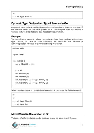 Float64 Example Go tutorial | PDF