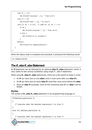 Go tutorial | PDF