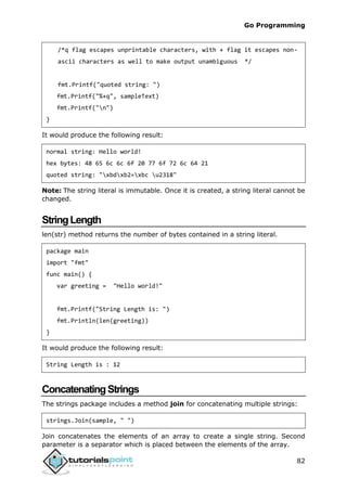 Flag Method Programming Integer Go tutorial | PDF