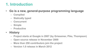 Go tutorial | PPTX
