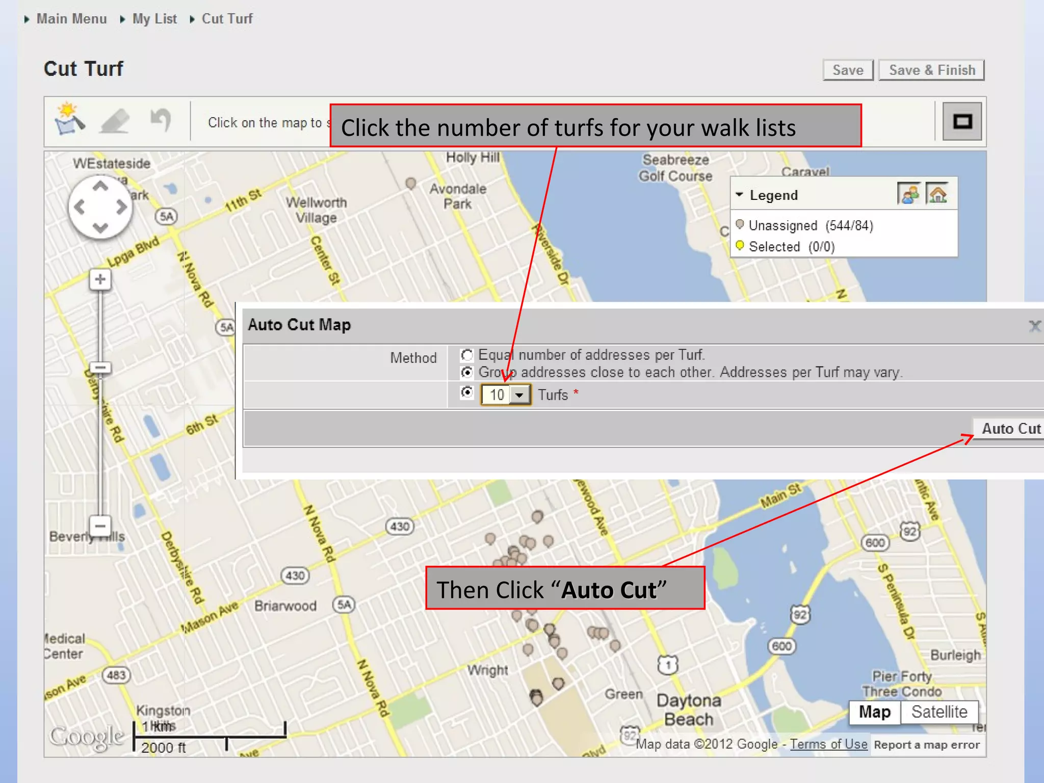 Click the number of turfs for your walk lists




         Then Click “Auto Cut”
                          Cut
 