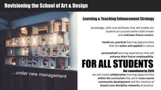 Revisioning the School of Art & Design
Learning & Teaching Enhancement Strategy
knowledge, skills and attributes that will...