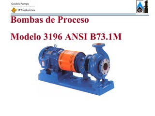 Bombas de Proceso
Modelo 3196 ANSI B73.1M
 