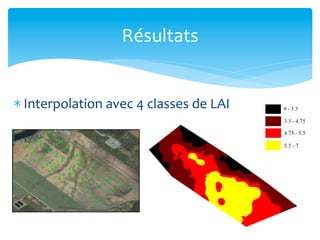 Résultats	
  
* Interpolation	
  avec	
  4	
  classes	
  de	
  LAI	
  

 