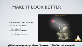Using Gource to visualize Linux kernel data | PPT