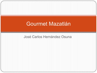 Gourmet Mazatlán

José Carlos Hernández Osuna
 