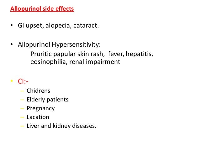 allopurinol side effects in elderly