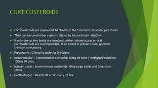 Gout(inflammatory joint disease) | PPTX