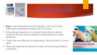 GOUT Definition Pathogenesis Clinical Features Treatment | PPTX