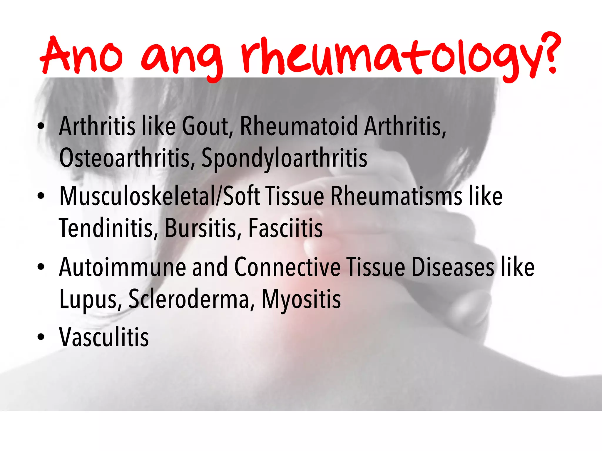 Olol Rheumatology Gout ba or OA lang: for patients | PDF