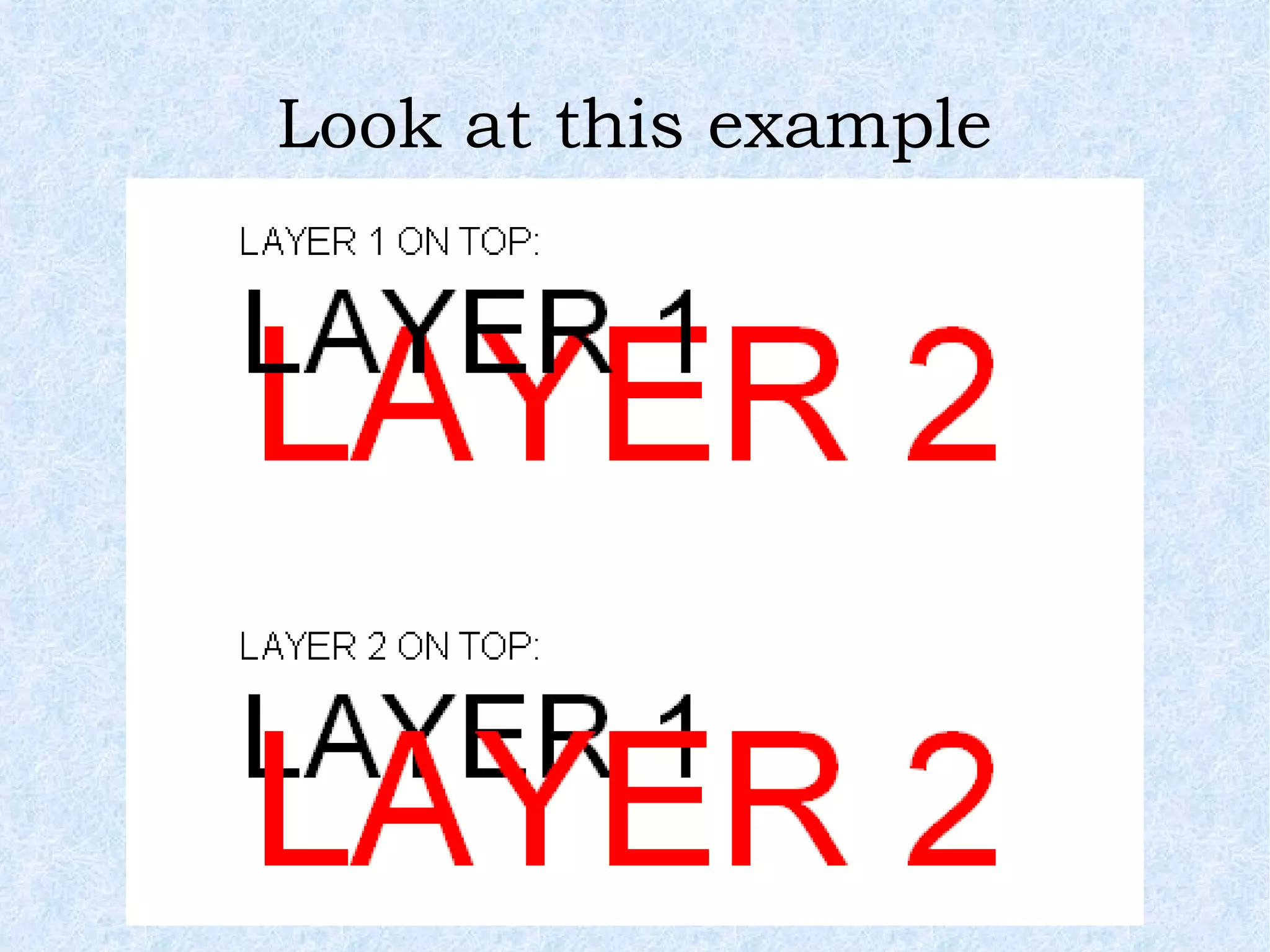 Look at this example 