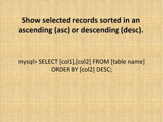 MySQL | PPT