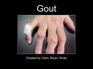 Gout

Created by: Oren, Bryan, Sindy

 