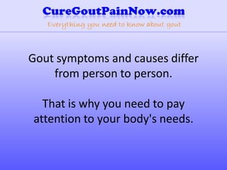 Gout Symptoms And Causes