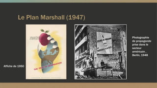 Le Plan Marshall (1947)
Affiche de 1950
Photographie
de propagande
prise dans le
secteur
américain ,
Berlin, 1948
 