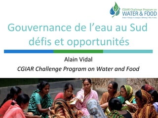 Gouvernance de l’eau au Sud
défis et opportunités
Alain Vidal
CGIAR Challenge Program on Water and Food

 