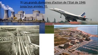 3) Les grands domaines d’action de l’Etat de 1946
jusqu’aux années 70.
 