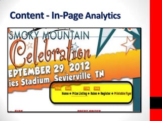 Content - In-Page Analytics 
 