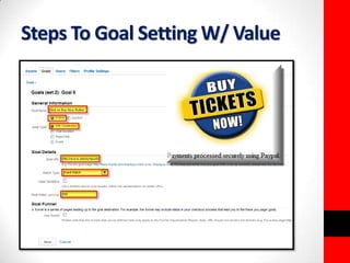 Steps To Goal Setting W/ Value 
 