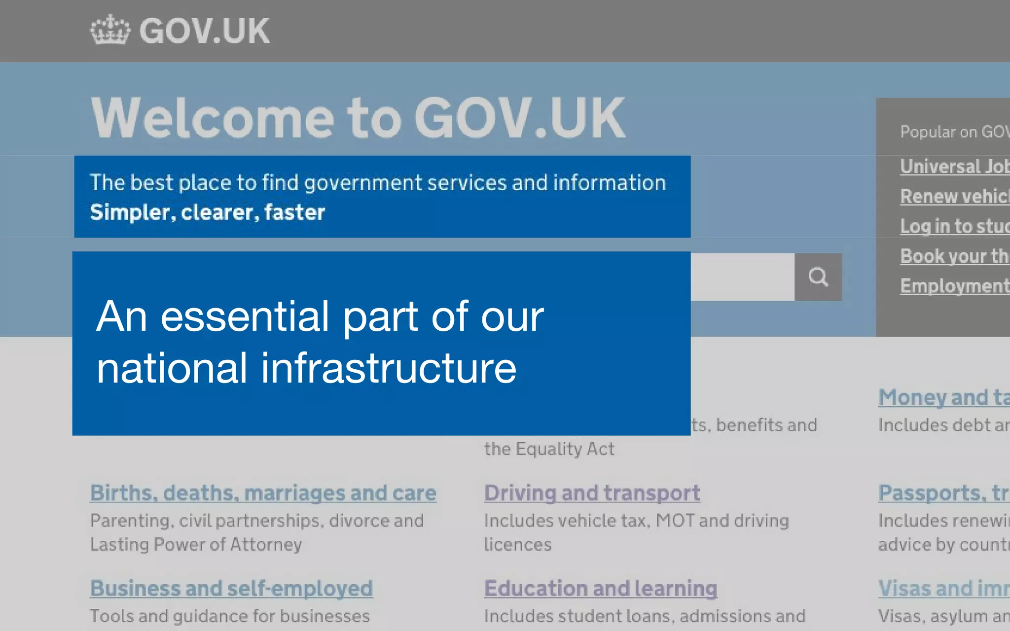 *GDSNeil Williams
An essential part of our
national infrastructure
 