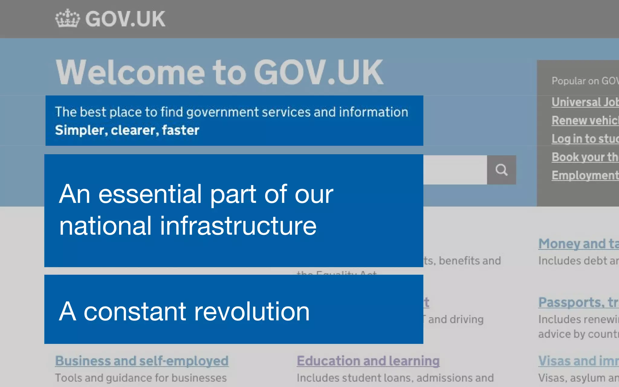 *GDSNeil Williams
An essential part of our
natioal infrastructure
A constant revolution
An essential part of our
national infrastructure
 