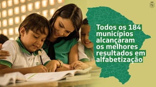 Todos os 184
municípios
alcançaram
os melhores
resultados em
alfabetização
 