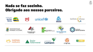 Nada se faz sozinho.
Obrigado aos nossos parceiros.
 