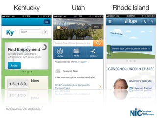 Mobile-Friendly Websites
Kentucky Utah Rhode Island
 