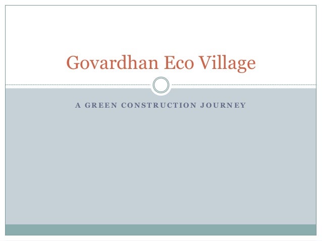 Govardhan eco village architectural case study picture