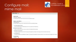 CAPITAL CAMP &
GOVERNMENT DAYS 2014Configure mail:
mime mail
 