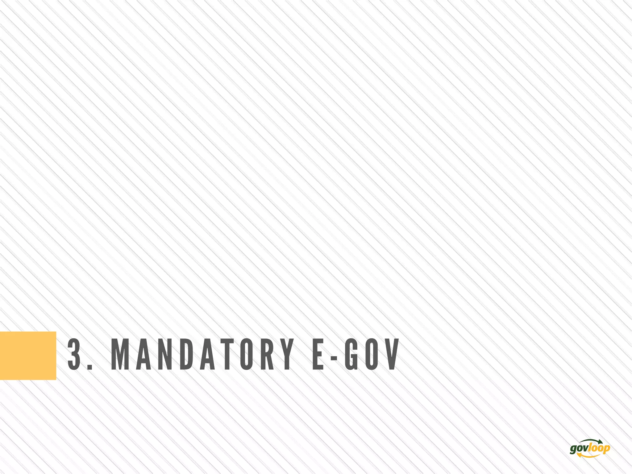3. MANDATORY E-GOV
 