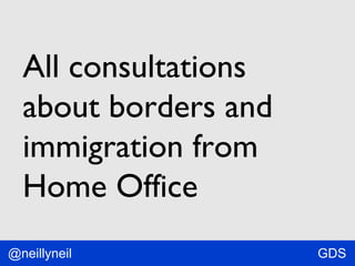 All consultations
about borders and
immigration from
Home Office
@neillyneil

GDS

 