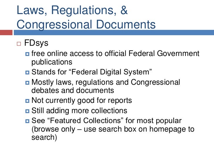 Introduction to Government Documents